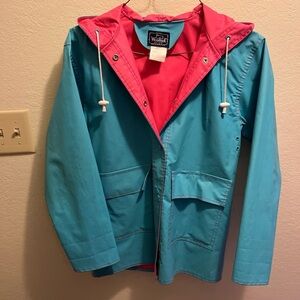 Vintage Woolrich Aqua Blue and Red Women's Jacket